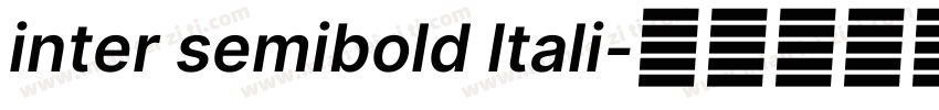 inter semibold ltali字体转换